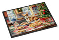 Chihuahua Christmas Cookies Doormat Indoor Outdoor 18H X 27W Front Door Mat Rugs for Entryway, Non Slip Washable