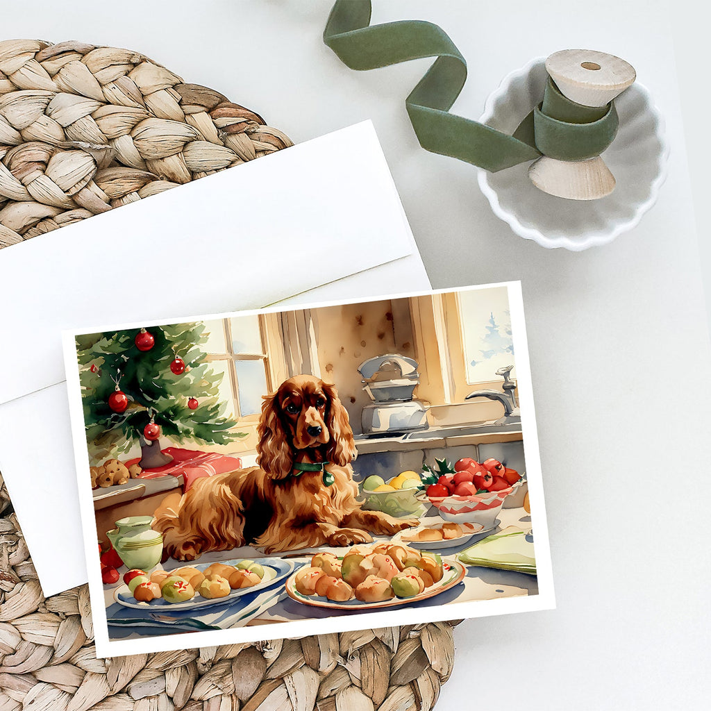 Cocker Spaniel Christmas Cookies Greeting Cards Pack of 8 Blank Cards with Envelopes Whimsical A7 Size 5x7