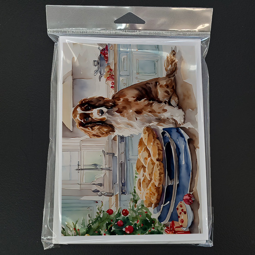 Cocker Spaniel Christmas Cookies Greeting Cards Pack of 8 Blank Cards with Envelopes Whimsical A7 Size 5x7