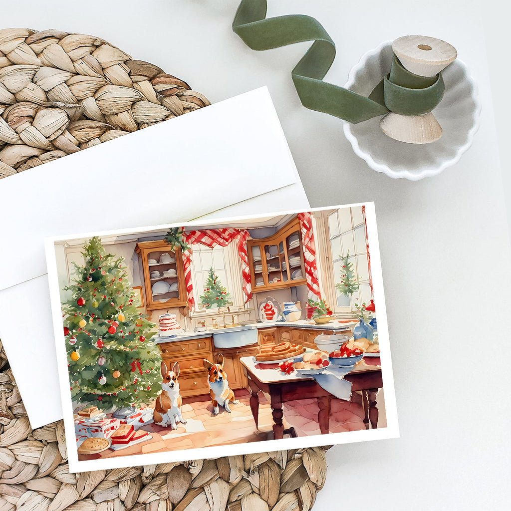 Corgi Christmas Cookies Greeting Cards Pack of 8 Blank Cards with Envelopes Whimsical A7 Size 5x7
