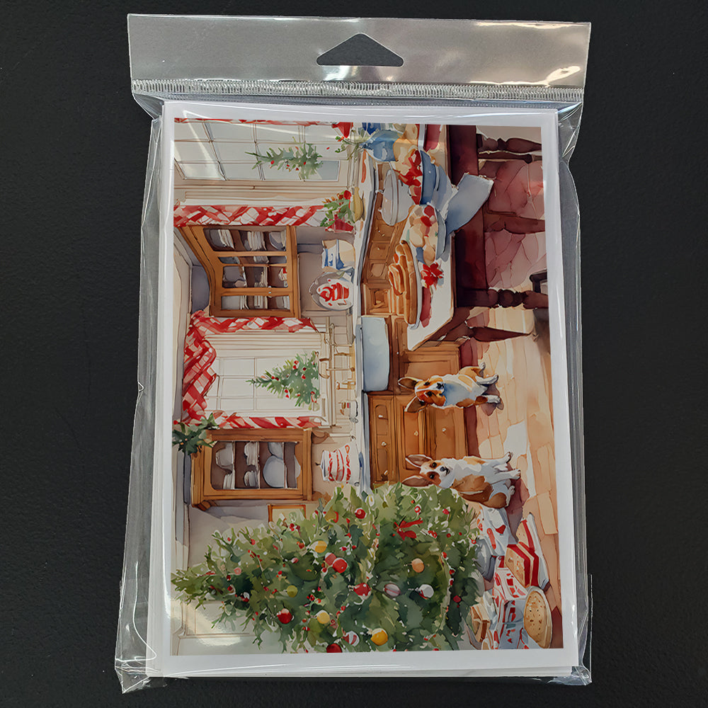 Corgi Christmas Cookies Greeting Cards Pack of 8 Blank Cards with Envelopes Whimsical A7 Size 5x7