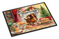 Dachshund Christmas Cookies Doormat Indoor Outdoor 18H X 27W Front Door Mat Rugs for Entryway, Non Slip Washable