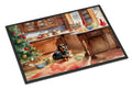 Dachshund Christmas Cookies Doormat Indoor Outdoor 18H X 27W Front Door Mat Rugs for Entryway, Non Slip Washable