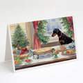 Doberman Pinscher Christmas Cookies Greeting Cards Pack of 8 Blank Cards with Envelopes Whimsical A7 Size 5x7