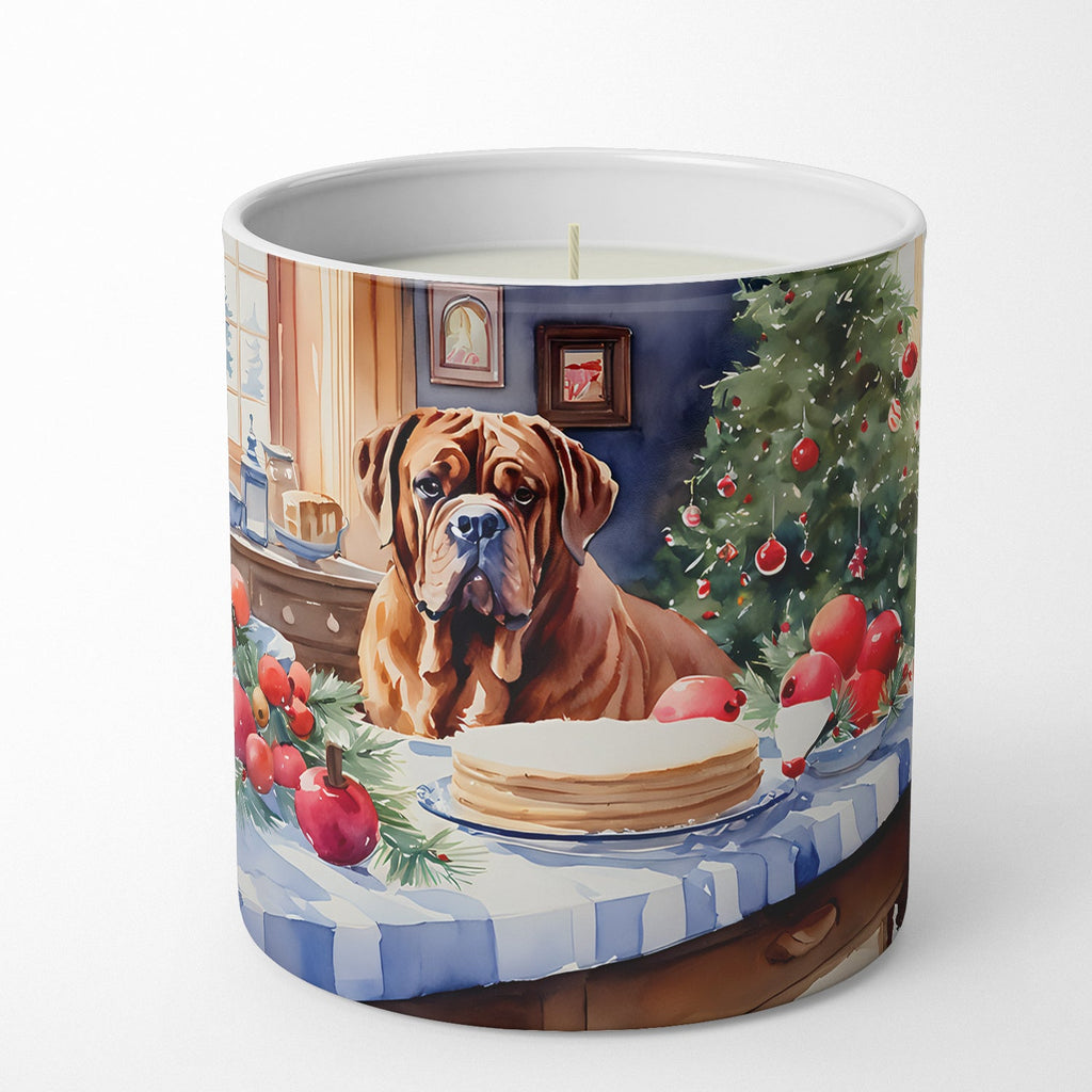 Dogue de Bordeaux Christmas Cookies Decorative Soy Candle Nature Soy Wax Essential Oil Home Decor Ideal for Bedroom Kitchen Bath Office Gift, 10 oz
