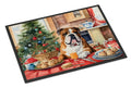 English Bulldog Christmas Cookies Doormat Indoor Outdoor 18H X 27W Front Door Mat Rugs for Entryway, Non Slip Washable