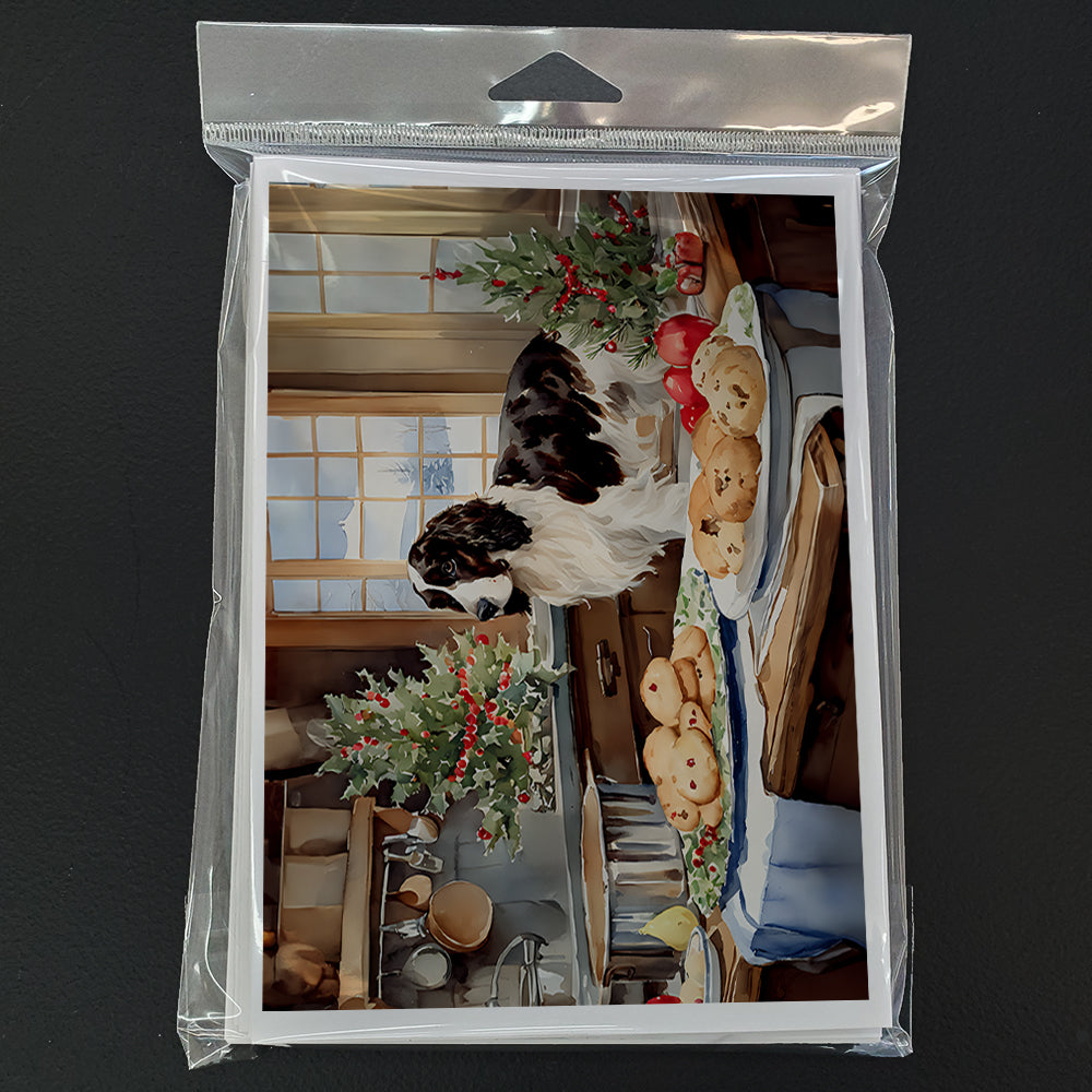 English Cocker Spaniel Christmas Cookies Greeting Cards Pack of 8 Blank Cards with Envelopes Whimsical A7 Size 5x7