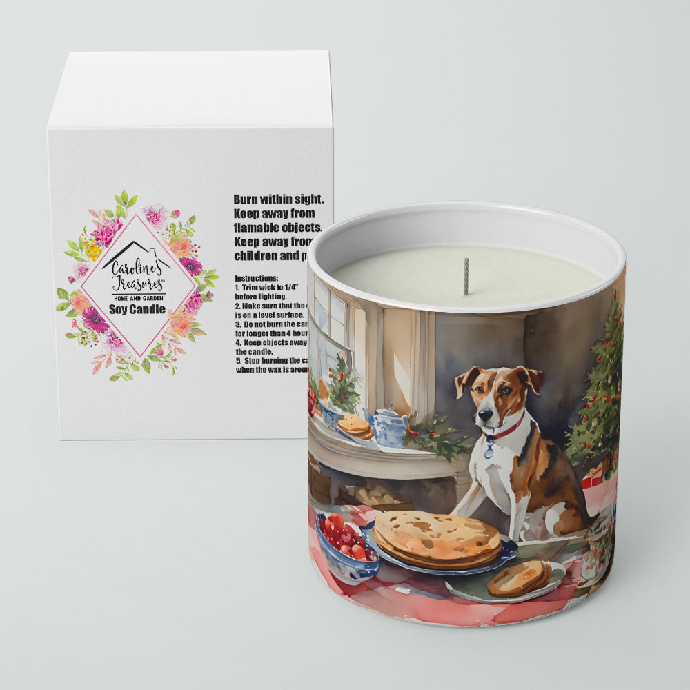 English Foxhound Christmas Cookies Decorative Soy Candle Nature Soy Wax Essential Oil Home Decor Ideal for Bedroom Kitchen Bath Office Gift, 10 oz