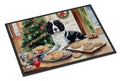 English Springer Spaniel Christmas Cookies Doormat Indoor Outdoor 24H X 36W Front Door Mat Rugs for Entryway, Non Slip Washable Low Pile,