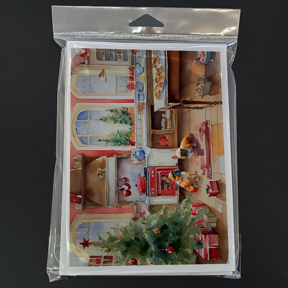 French Bulldog Christmas Cookies Greeting Cards Pack of 8 Blank Cards with Envelopes Whimsical A7 Size 5x7
