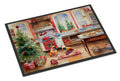 French Bulldog Christmas Cookies Doormat Indoor Outdoor 18H X 27W Front Door Mat Rugs for Entryway, Non Slip Washable