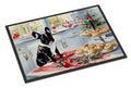 French Bulldog Christmas Cookies Doormat Indoor Outdoor 18H X 27W Front Door Mat Rugs for Entryway, Non Slip Washable