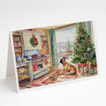 French Bulldog Christmas Cookies Greeting Cards Pack of 8 Blank Cards with Envelopes Whimsical A7 Size 5x7