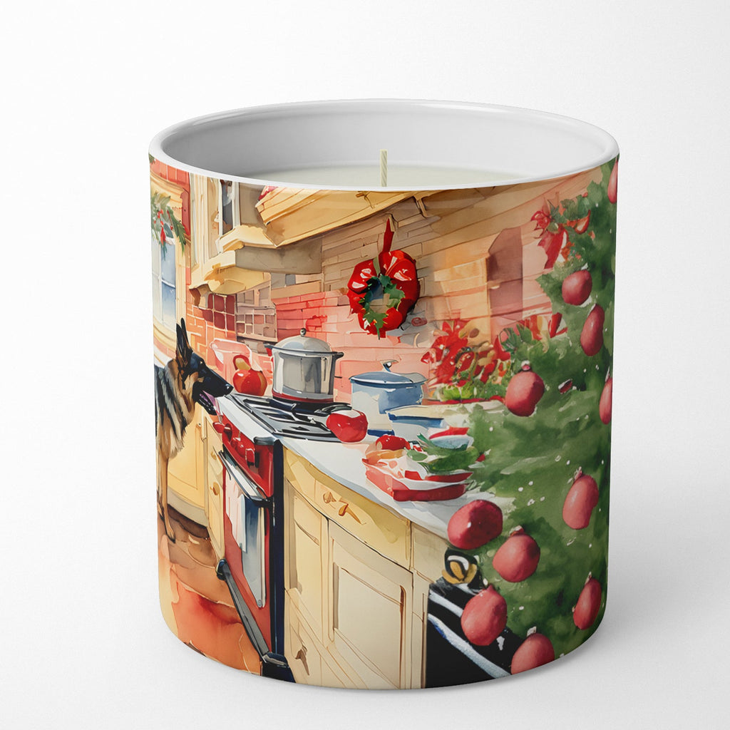 German Shepherd Christmas Cookies Decorative Soy Candle Nature Soy Wax Essential Oil Home Decor Ideal for Bedroom Kitchen Bath Office Gift, 10 oz