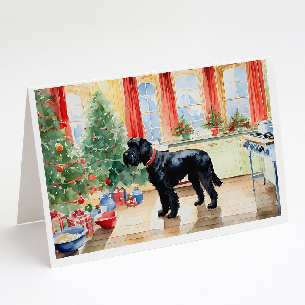 Giant Schnauzer Christmas Cookies Greeting Cards Pack of 8 Blank Cards with Envelopes Whimsical A7 Size 5x7