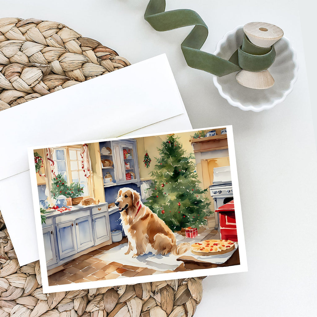 Golden Retriever Christmas Cookies Greeting Cards Pack of 8 Blank Cards with Envelopes Whimsical A7 Size 5x7
