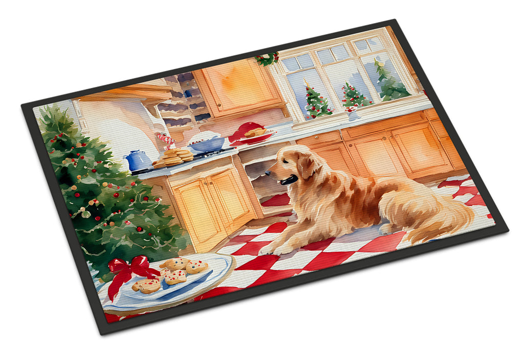 Golden Retriever Christmas Cookies Doormat Indoor Outdoor 24H X 36W Front Door Mat Rugs for Entryway, Non Slip Washable Low Pile,