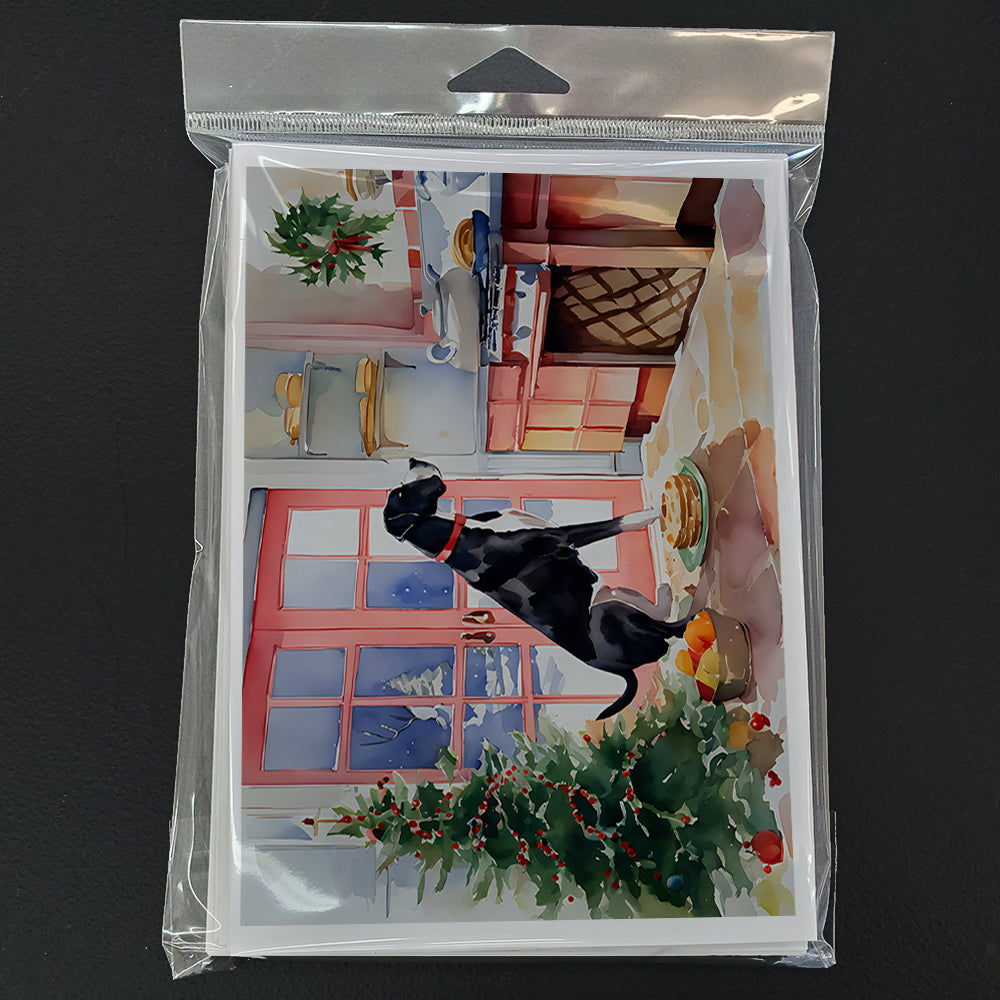 Great Dane Christmas Cookies Greeting Cards Pack of 8 Blank Cards with Envelopes Whimsical A7 Size 5x7