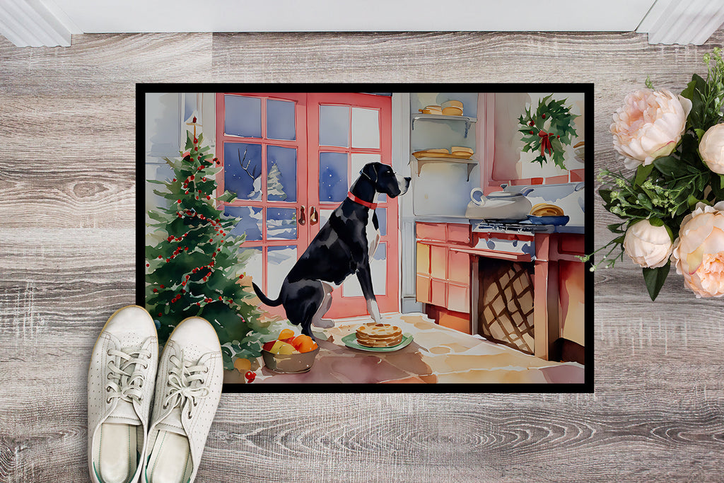Great Dane Christmas Cookies Doormat Indoor Outdoor 24H X 36W Front Door Mat Rugs for Entryway, Non Slip Washable Low Pile,