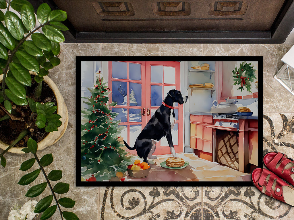 Great Dane Christmas Cookies Doormat Indoor Outdoor 18H X 27W Front Door Mat Rugs for Entryway, Non Slip Washable