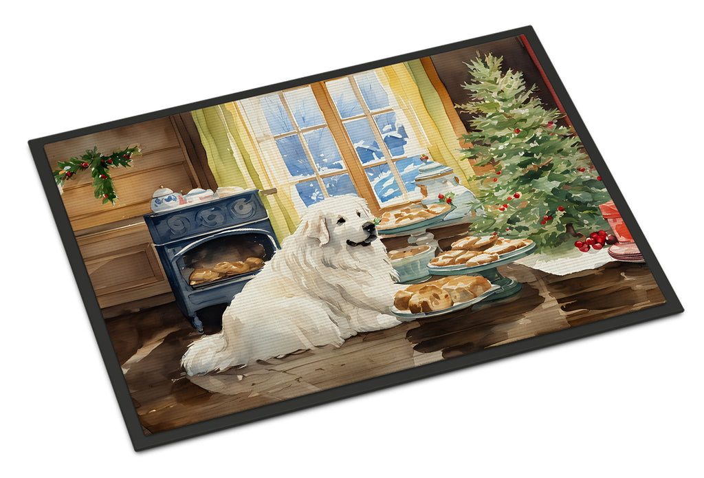 Great Pyrenees Christmas Cookies Doormat Indoor Outdoor 24H X 36W Front Door Mat Rugs for Entryway, Non Slip Washable Low Pile,