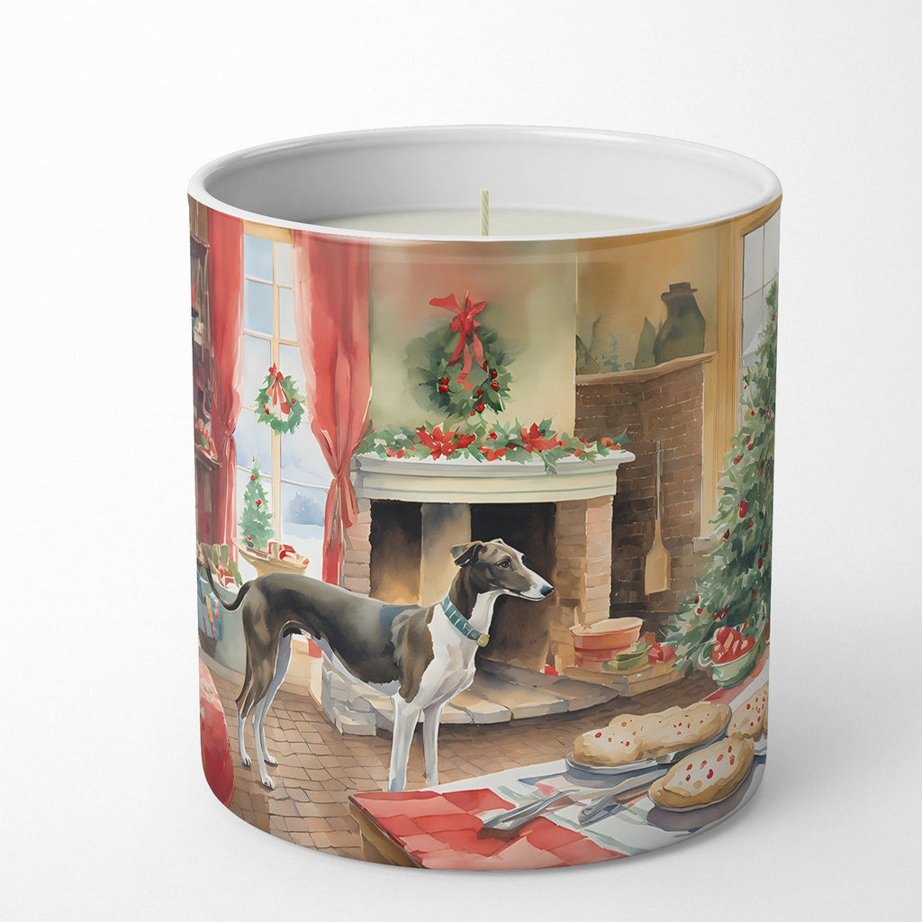 Greyhound Christmas Cookies Decorative Soy Candle Nature Soy Wax Essential Oil Home Decor Ideal for Bedroom Kitchen Bath Office Gift, 10 oz