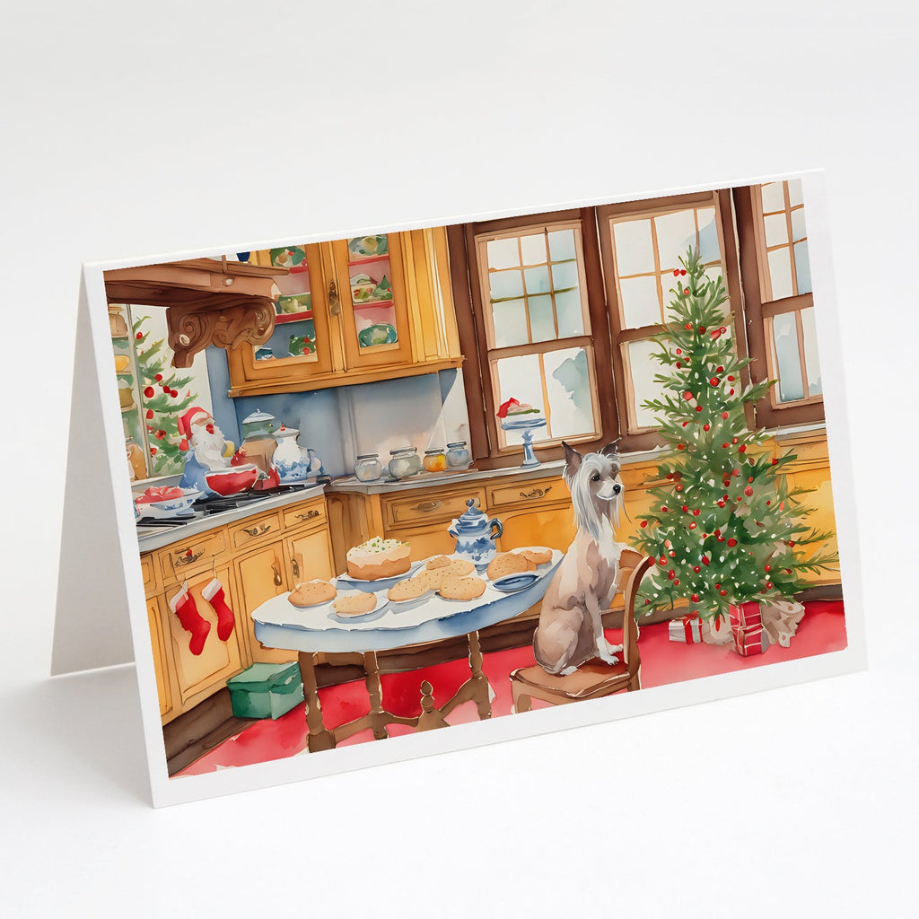 Chinese Crested Christmas Cookies Greeting Cards Pack of 8 Blank Cards with Envelopes Whimsical A7 Size 5x7