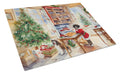 Havanese Christmas Cookies Cutting Board Tempered Glass Kitchen Cutting Surface, Heat Resistant Chopping, Non-Slip Feet, Food Prep & Serving