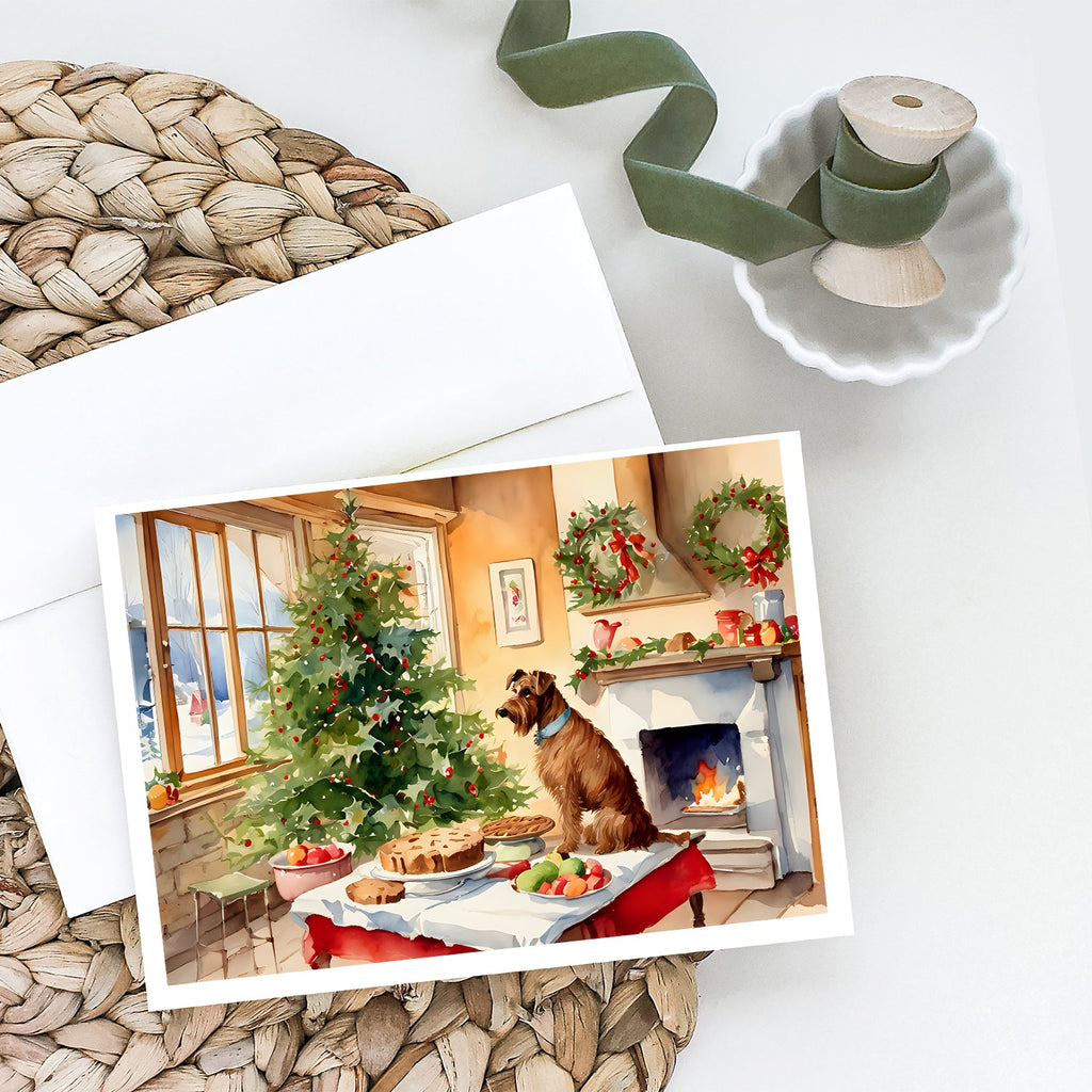 Irish Terrier Christmas Cookies Greeting Cards Pack of 8 Blank Cards with Envelopes Whimsical A7 Size 5x7