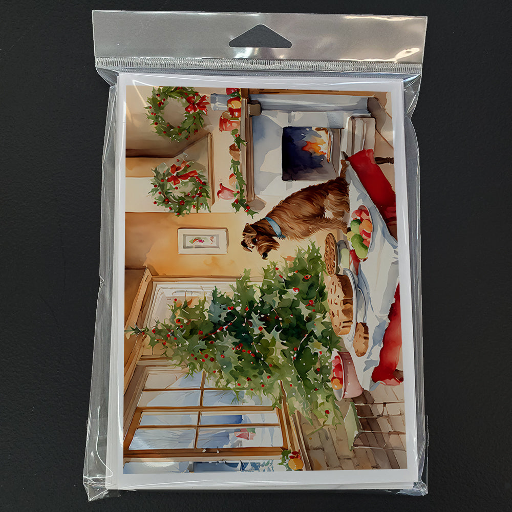 Irish Terrier Christmas Cookies Greeting Cards Pack of 8 Blank Cards with Envelopes Whimsical A7 Size 5x7