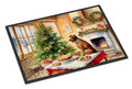 Irish Terrier Christmas Cookies Doormat Indoor Outdoor 18H X 27W Front Door Mat Rugs for Entryway, Non Slip Washable