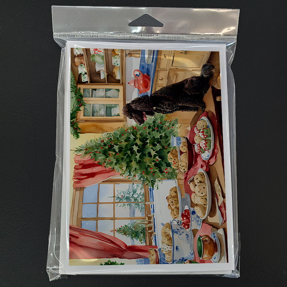 Irish Water Spaniel Christmas Cookies Greeting Cards Pack of 8 Blank Cards with Envelopes Whimsical A7 Size 5x7