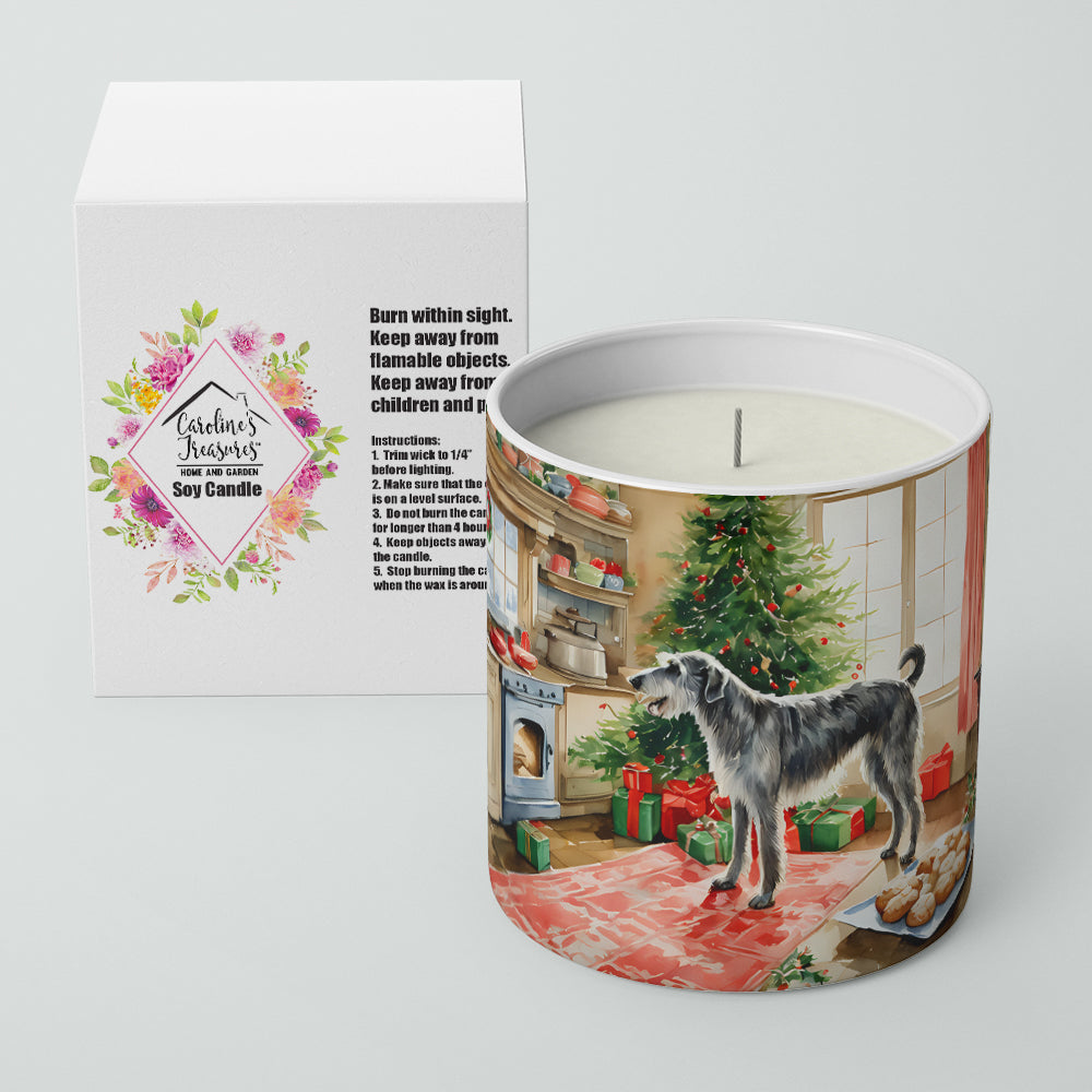 Irish Wolfhound Christmas Cookies Decorative Soy Candle Nature Soy Wax Essential Oil Home Decor Ideal for Bedroom Kitchen Bath Office Gift, 10 oz