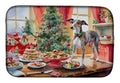 Italian Greyhound Christmas Cookies Dish Drying Mat Absorbent Dish Drying Mat Pad for Kitchen Counter Dish Drainer Mat for Countertop, 14 x 21", Multicolor