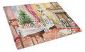 Italian Greyhound Christmas Cookies Cutting Board Tempered Glass Kitchen Cutting Surface, Heat Resistant Chopping, Non-Slip Feet, Food Prep & Serving