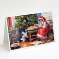 Japanese Chin Christmas Cookies Greeting Cards Pack of 8 Blank Cards with Envelopes Whimsical A7 Size 5x7
