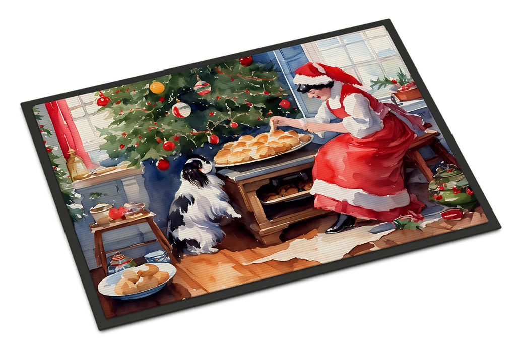 Japanese Chin Christmas Cookies Doormat Indoor Outdoor 18H X 27W Front Door Mat Rugs for Entryway, Non Slip Washable