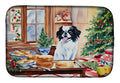 Japanese Chin Christmas Cookies Dish Drying Mat Absorbent Dish Drying Mat Pad for Kitchen Counter Dish Drainer Mat for Countertop, 14 x 21", Multicolor