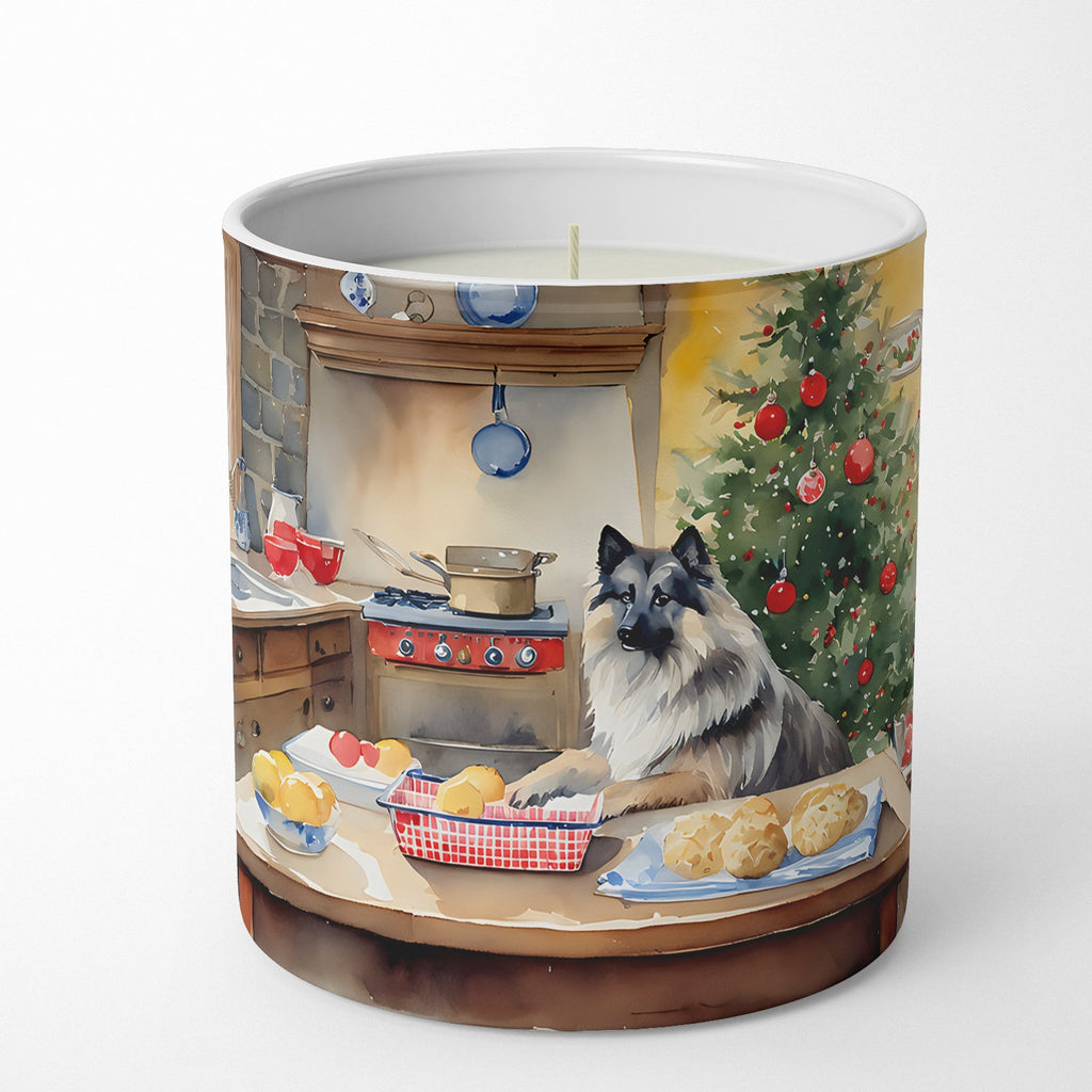 Keeshond Christmas Cookies Decorative Soy Candle Nature Soy Wax Essential Oil Home Decor Ideal for Bedroom Kitchen Bath Office Gift, 10 oz