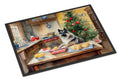 Keeshond Christmas Cookies Doormat Indoor Outdoor 24H X 36W Front Door Mat Rugs for Entryway, Non Slip Washable Low Pile,