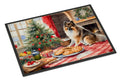 Keeshond Christmas Cookies Doormat Indoor Outdoor 18H X 27W Front Door Mat Rugs for Entryway, Non Slip Washable