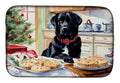 Labrador Retriever Christmas Cookies Dish Drying Mat Absorbent Dish Drying Mat Pad for Kitchen Counter Dish Drainer Mat for Countertop, 14 x 21", Multicolor