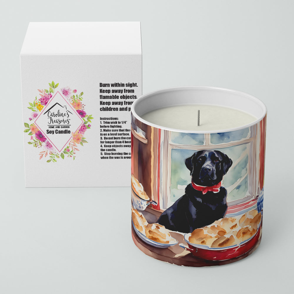 Labrador Retriever Christmas Cookies Decorative Soy Candle Nature Soy Wax Essential Oil Home Decor Ideal for Bedroom Kitchen Bath Office Gift, 10 oz