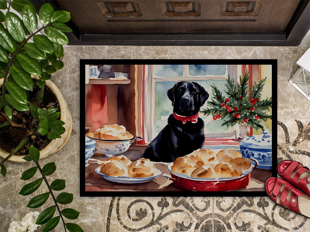 Labrador Retriever Christmas Cookies Doormat Indoor Outdoor 24H X 36W Front Door Mat Rugs for Entryway, Non Slip Washable Low Pile,