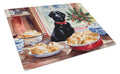 Labrador Retriever Christmas Cookies Cutting Board Tempered Glass Kitchen Cutting Surface, Heat Resistant Chopping, Non-Slip Feet, Food Prep & Serving