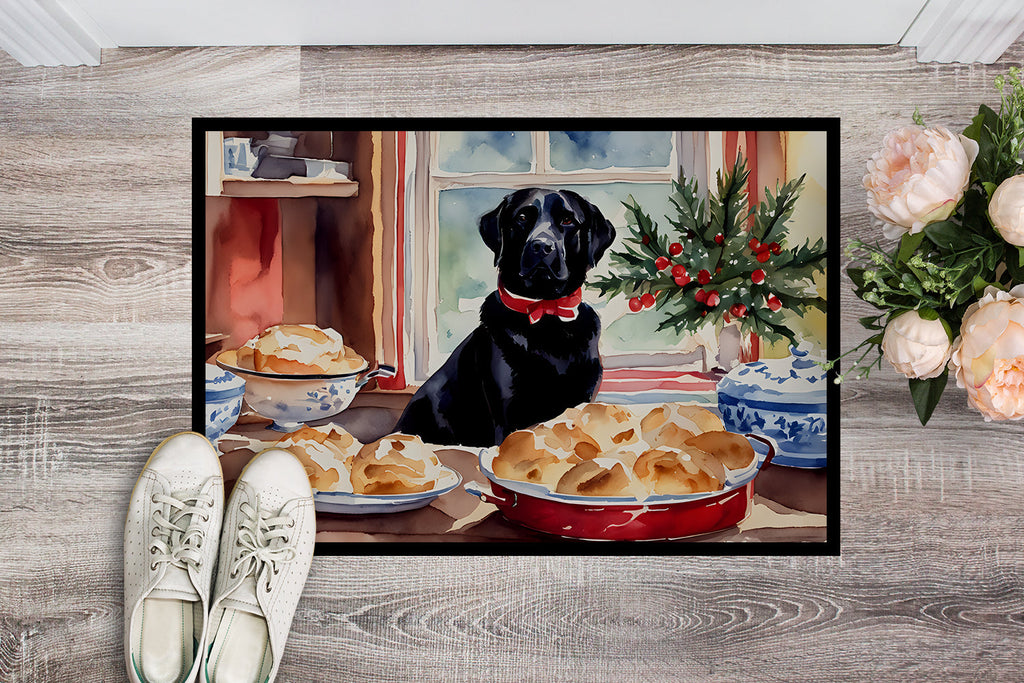 Labrador Retriever Christmas Cookies Doormat Indoor Outdoor 18H X 27W Front Door Mat Rugs for Entryway, Non Slip Washable