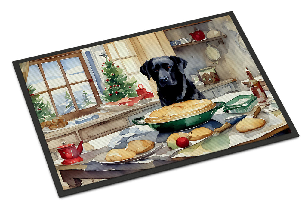 Labrador Retriever Christmas Cookies Doormat Indoor Outdoor 24H X 36W Front Door Mat Rugs for Entryway, Non Slip Washable Low Pile,