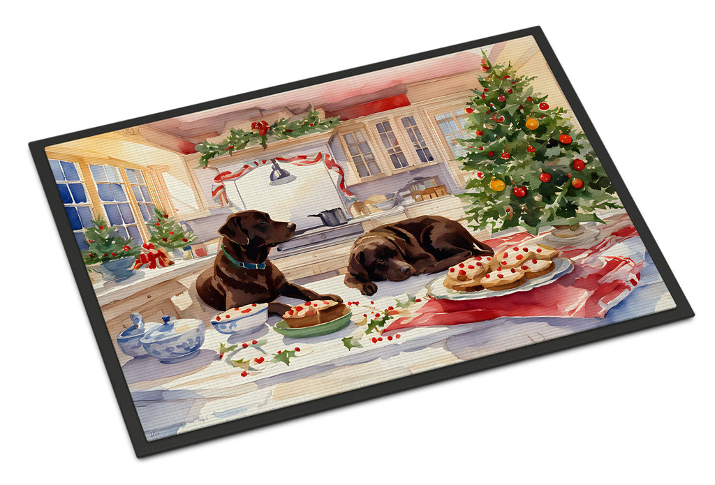 Labrador Retriever Christmas Cookies Doormat Indoor Outdoor 24H X 36W Front Door Mat Rugs for Entryway, Non Slip Washable Low Pile,