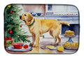 Labrador Retriever Christmas Cookies Dish Drying Mat Absorbent Dish Drying Mat Pad for Kitchen Counter Dish Drainer Mat for Countertop, 14 x 21", Multicolor