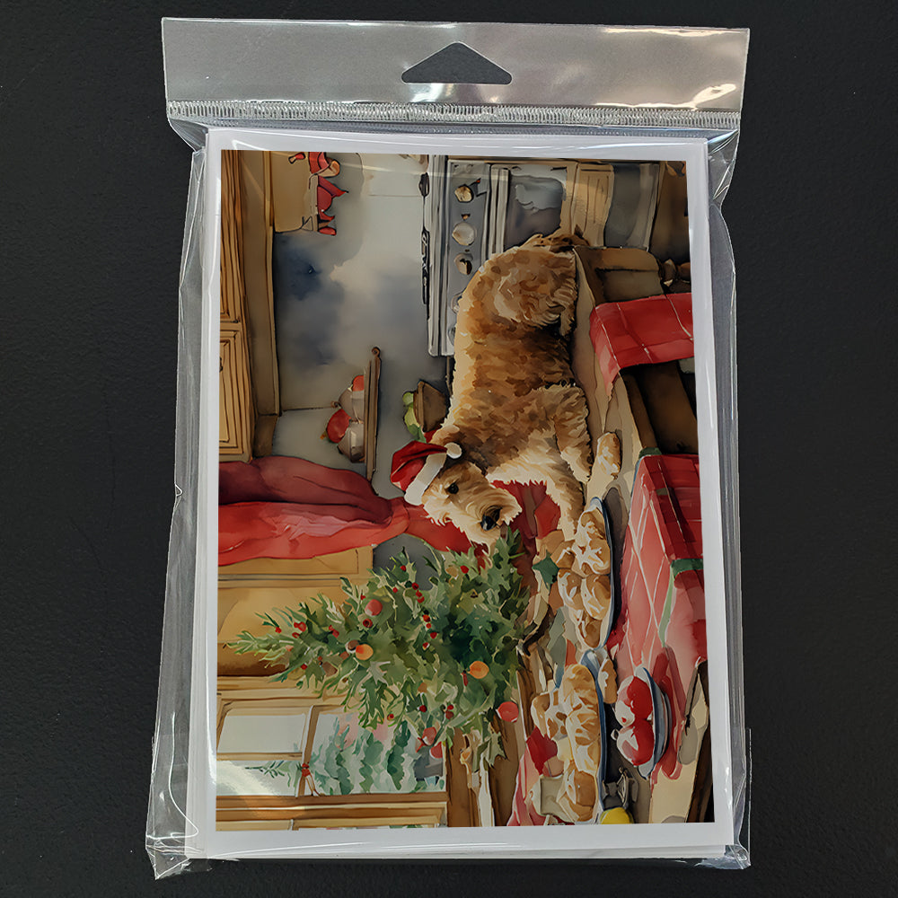 Lakeland Terrier Christmas Cookies Greeting Cards Pack of 8 Blank Cards with Envelopes Whimsical A7 Size 5x7